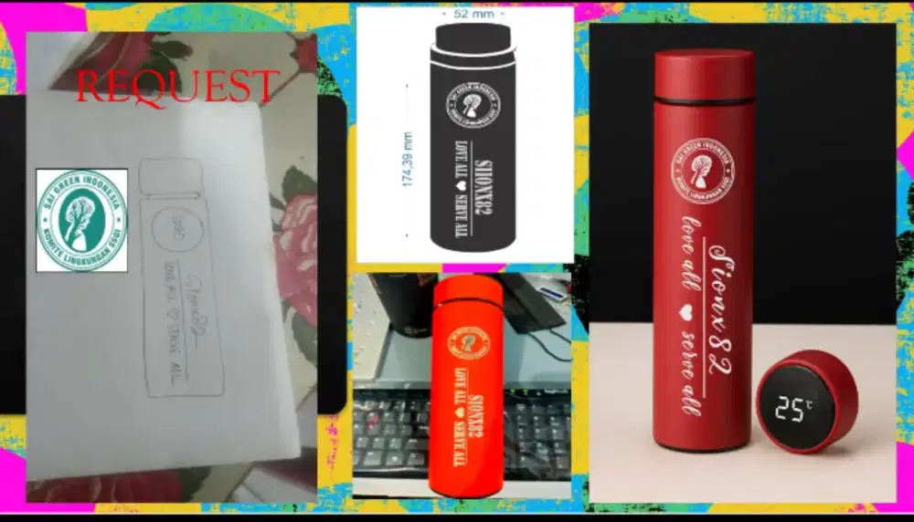 Botol Thermos Tambler custom Marking