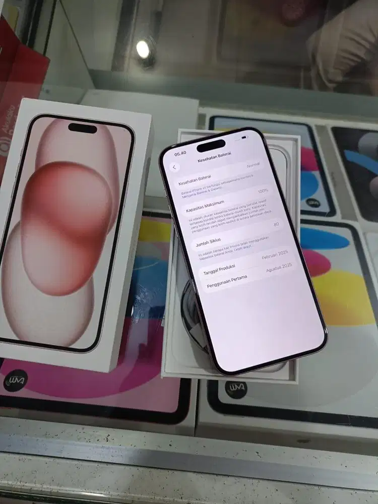 Jual IP 15 plus 128 i box BH 100