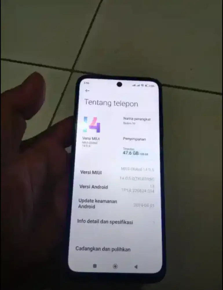 Redmi 10 ram 6+5.128