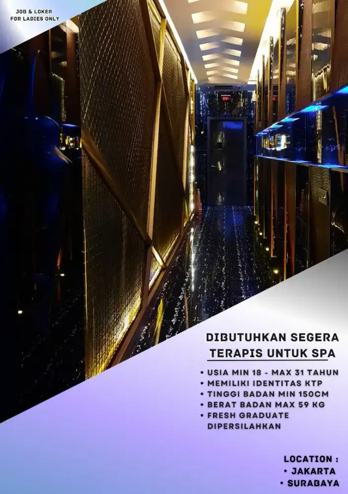 DIBUTUHKAN SEGERA WANITA, DAN LOKER INI HANYA UNTUK WANITA