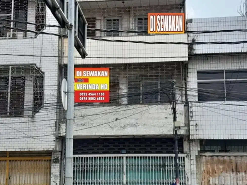Disewakan Harga Terbaik Pusat Kota Ruko 4 lantai Jl Raya Pasar Kembang