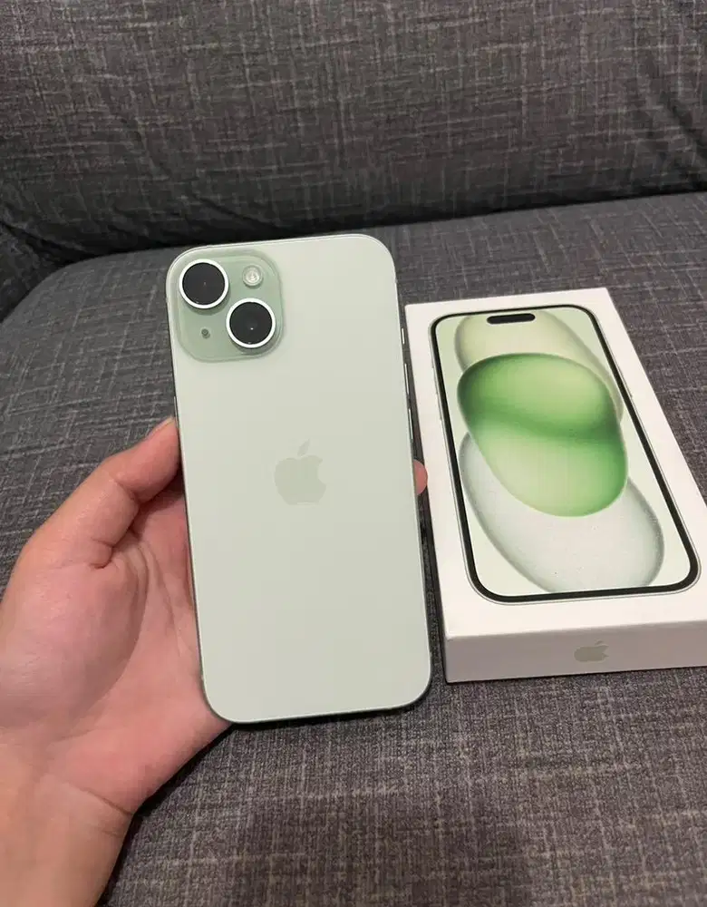 iPhone 15 128gb Green Garansi Resmi iBox Digimap Fullset Nominus