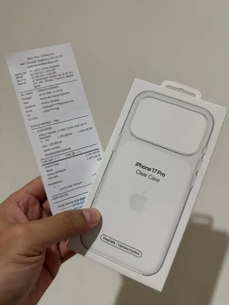 Clear case iphone 17 pro apple ibox