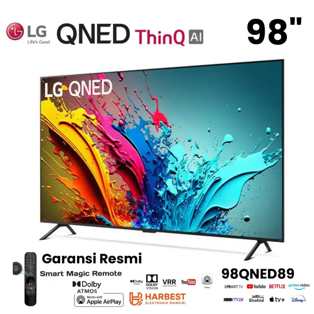 LG QNED 4K Smart TV 98 Inch 98QNED89 Dolby Atmos ThinQ AI HDR10 PRO