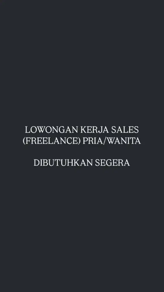 LOWONGAN KERJA SALES (FREELANCE) UNTUK PRODUK AYAM POTONG