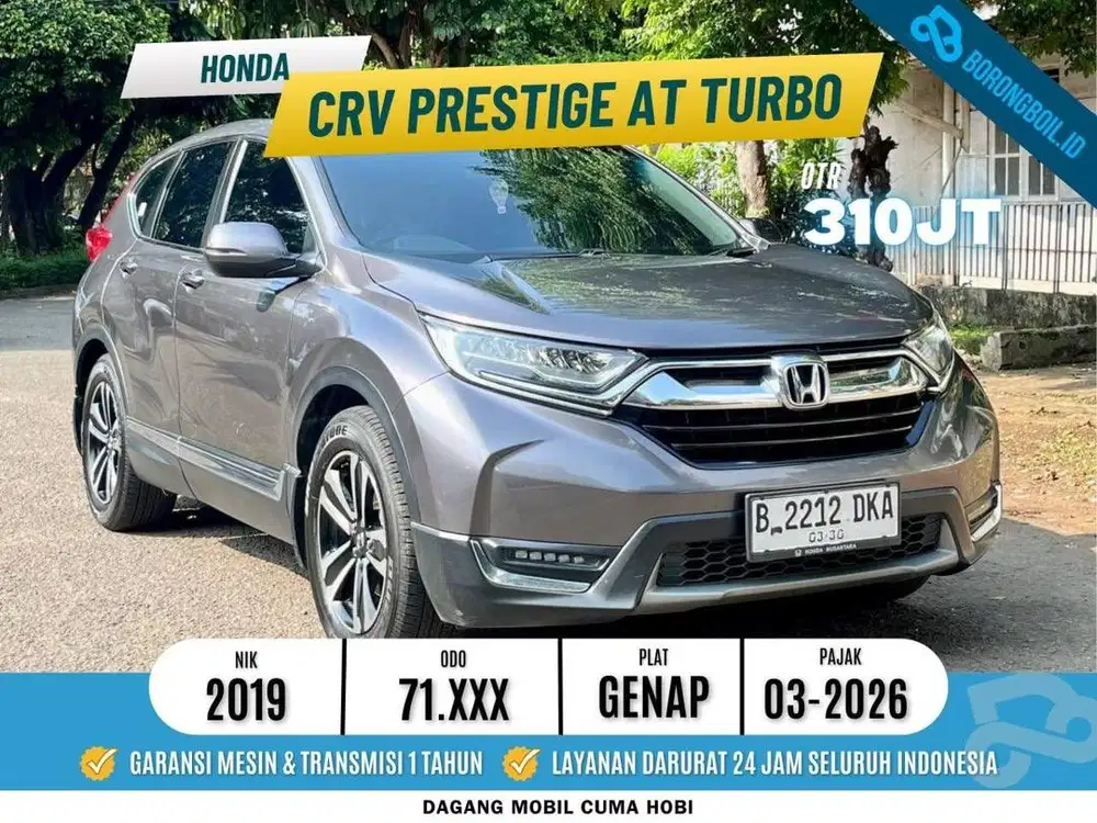 CRV 1.5 TURBO PRESTIGE AT 2019 PAJAK PANJANG