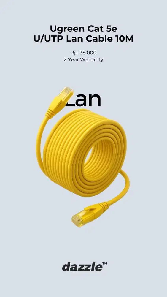 LAN UGREEN CAT 5e 10 METER GARANSI 2 TAHUN