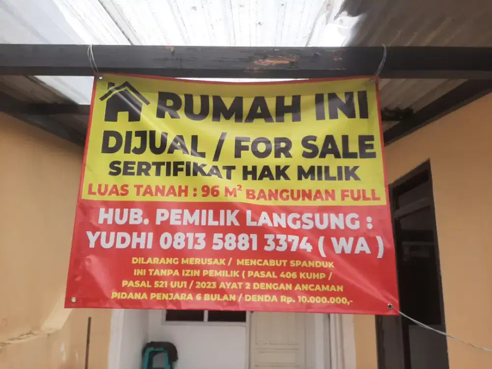 Dijual rumah di perum mondoroko raya blok B  3 no 12 A Shm lt 96 Lb 90