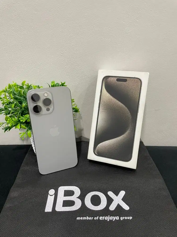IPhone 15 ProMax 256GB iBox Natural mulus Fullset Ori BH 89% 3Utool 98