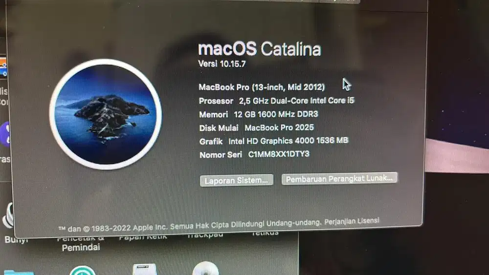 Macbook Pro 13 Ram 10 GB SSD 128GB Ibox 2012