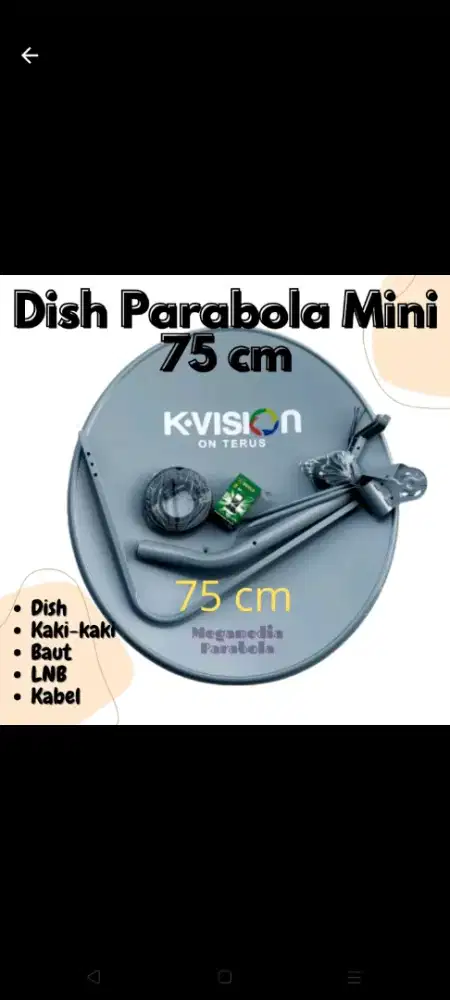 Parabola mini gambar cling gratis cenel luar negeri