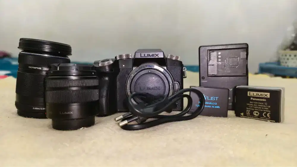 Lumix G7 + Lensa Tele Olympus & Kit Lumix