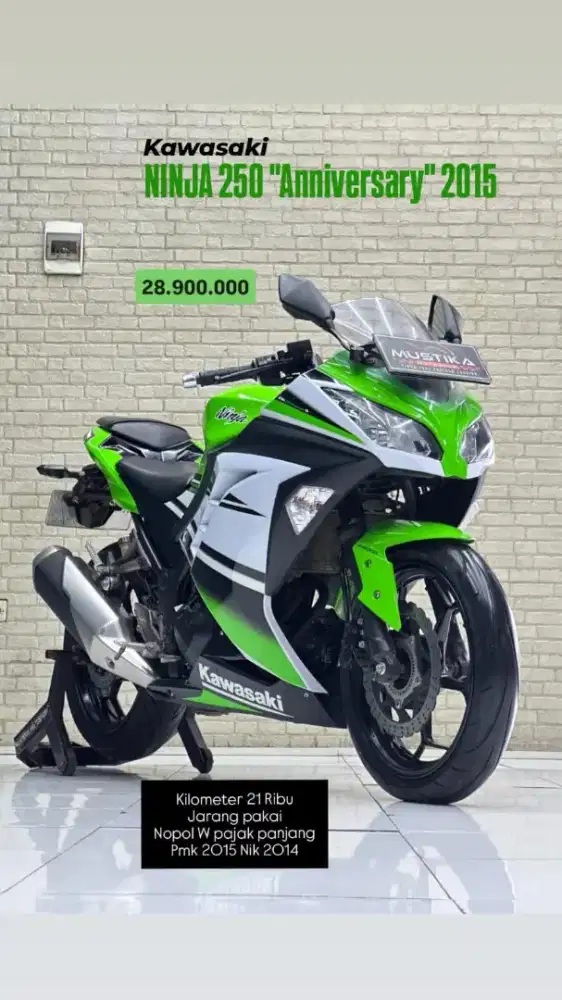 READY‼️ KAWASAKI NINJA 250 FI EDISI 30TH ANIVERSARY  TH PMK 2015