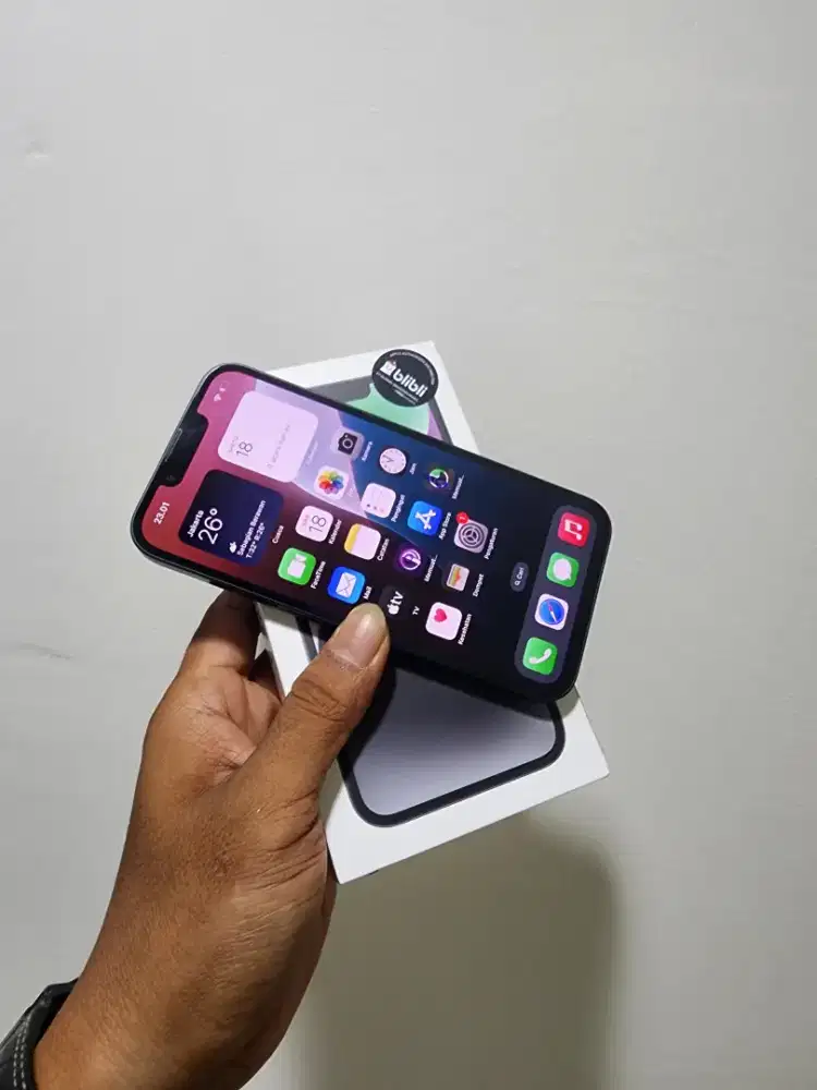 Iphone 14 128gb ibok hb 100% fullser original like new garansi on pjng