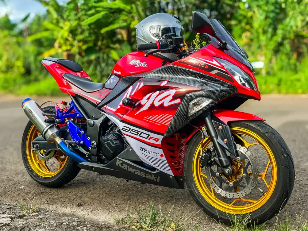 Ninja 250 FI 2013 Merah Mulus, Surat Lengkap, KM Rendah