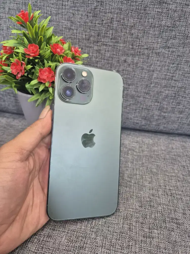 iPhone 13 Pro Max 256GB IBOX - Green Fullset Mulus Seperti Baru