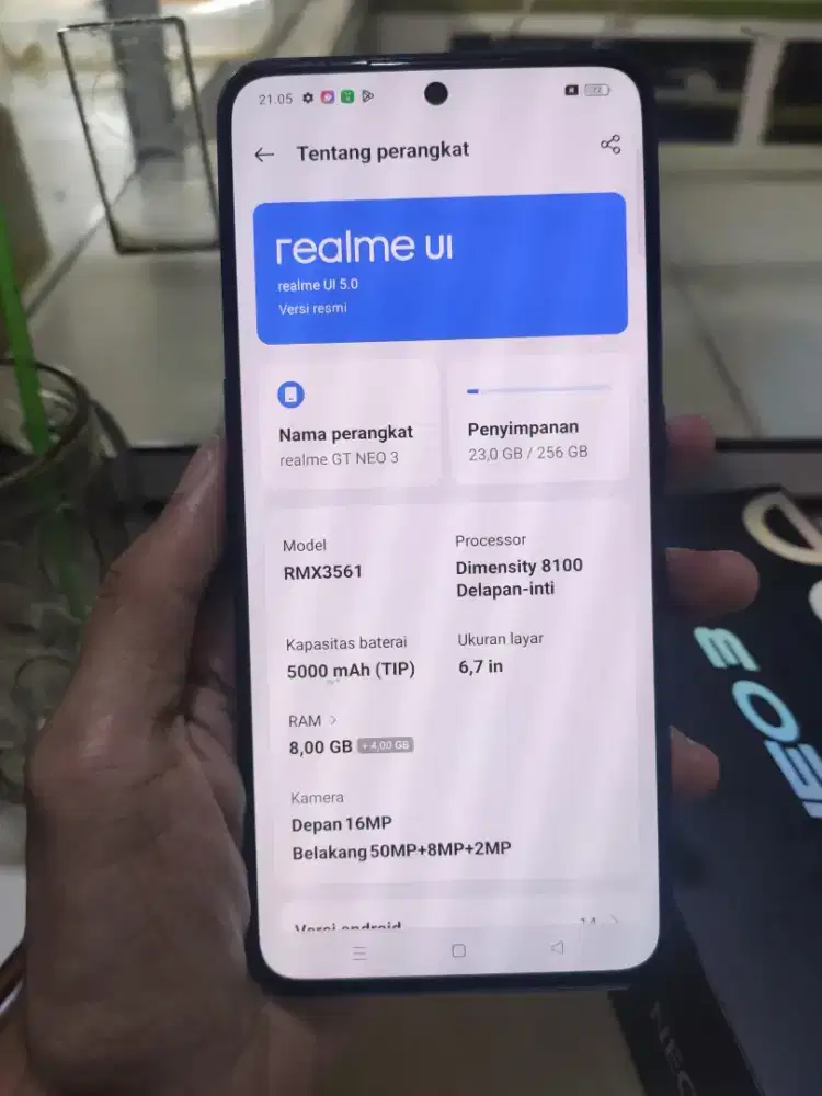 realme gt neo 3 5G 8/256gb 80w fullset