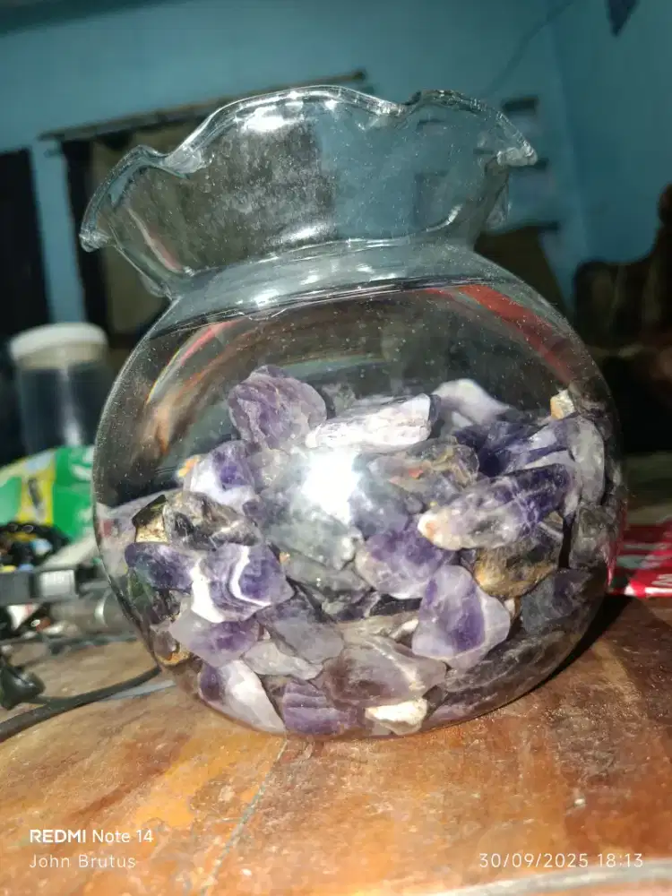 Bahan / Rough KECUBUNG WULUNG / TERONG / AMETYS  KALIMANTAN 2 KG