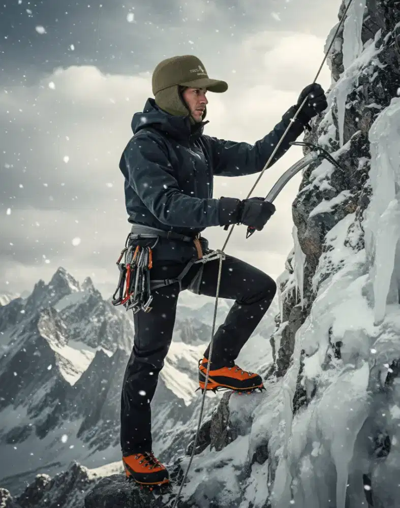 Topi Outdoor Earflap Pogo Sport Athletics Second Bahan Wool Tebal Army