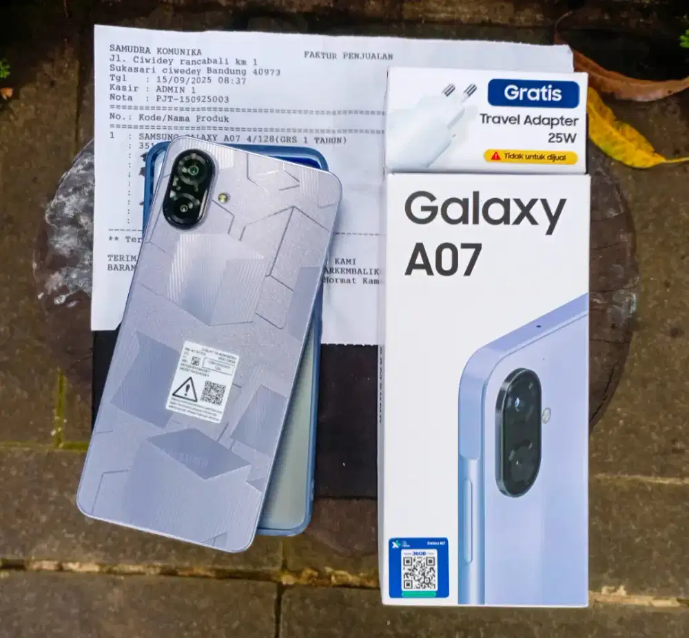 Samsung A07 4/128GB Fullset NO MINUS Like New • BARU 3 MINGGU •