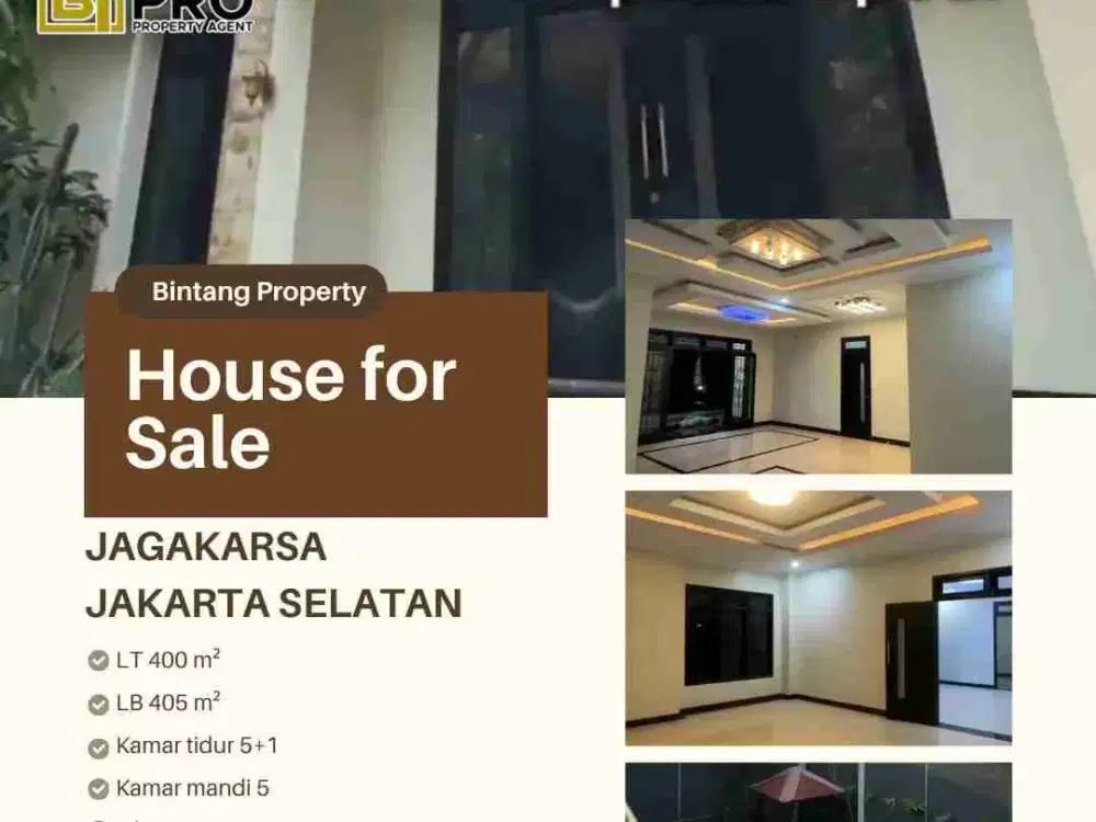 RUMAH DI JAGAKARSA JAKARTA SELATAN DEKAT TOL TANJUNG BARAT DAN STASIUN LENTENG AGUNG