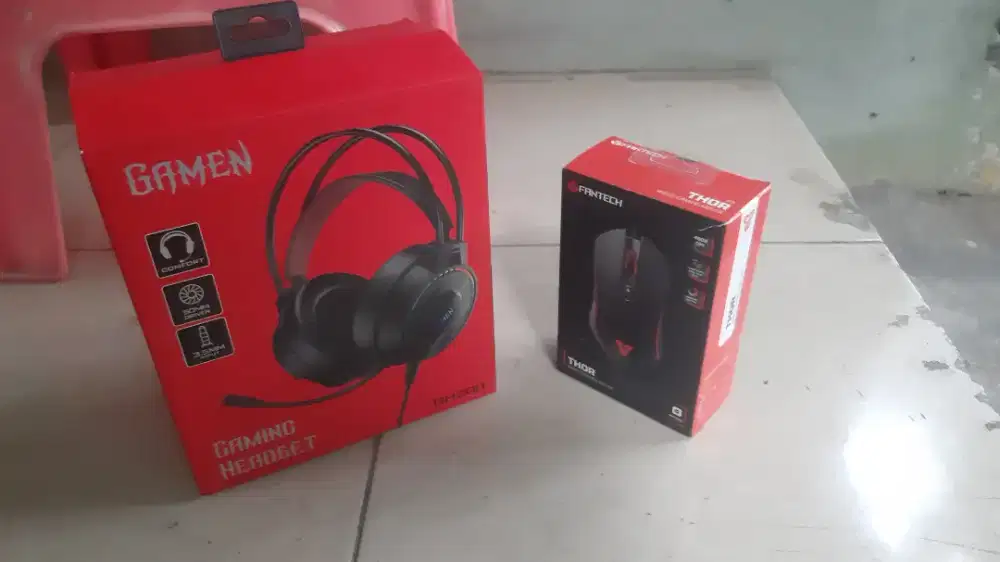 Headset gaming gamen gh200 dan mouse macro fantech thor x9
