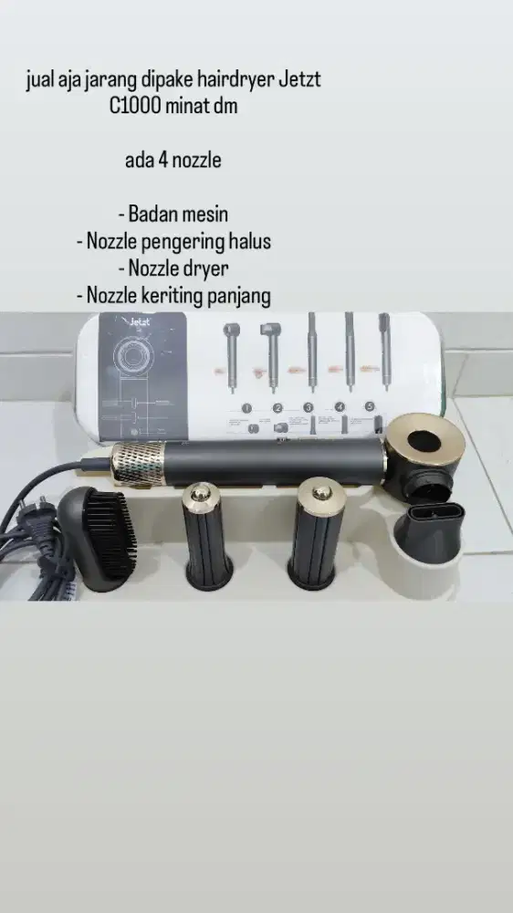 Pengering rambut ion negatif Jetzt Care HC1000