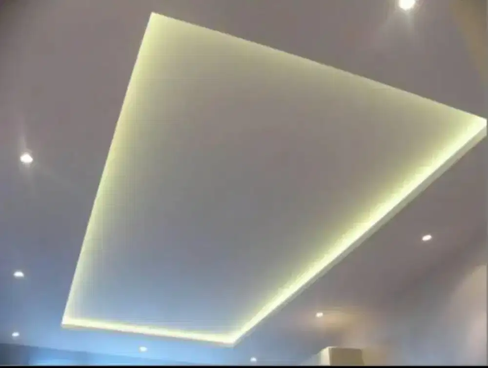 Plafon gypsum flat rangka hollow