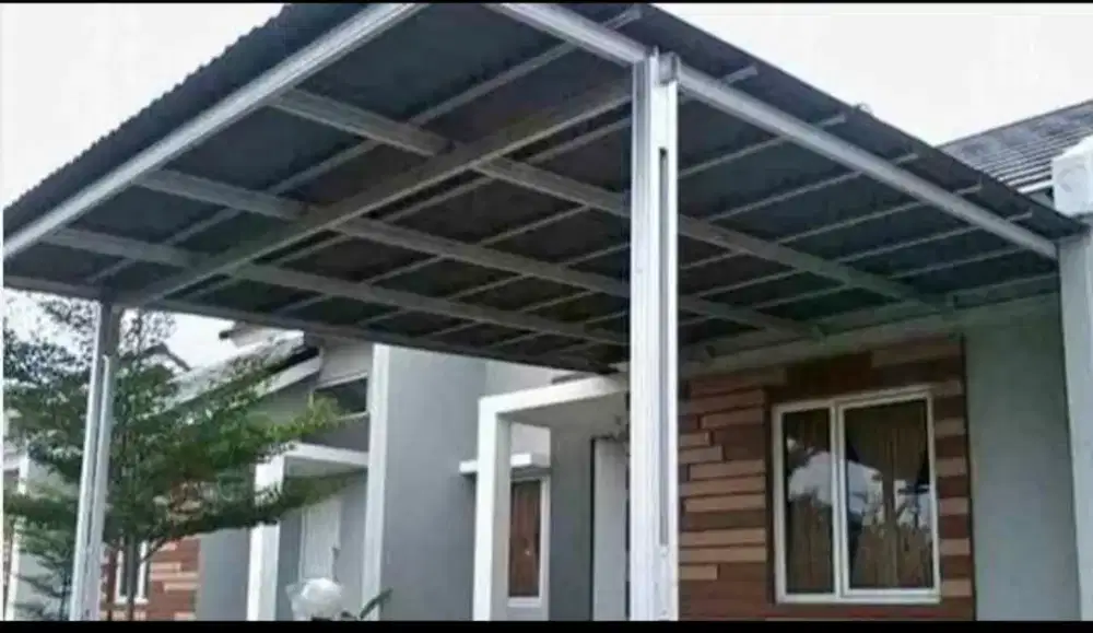 Kanopi rangka baja ringan kanal C 75