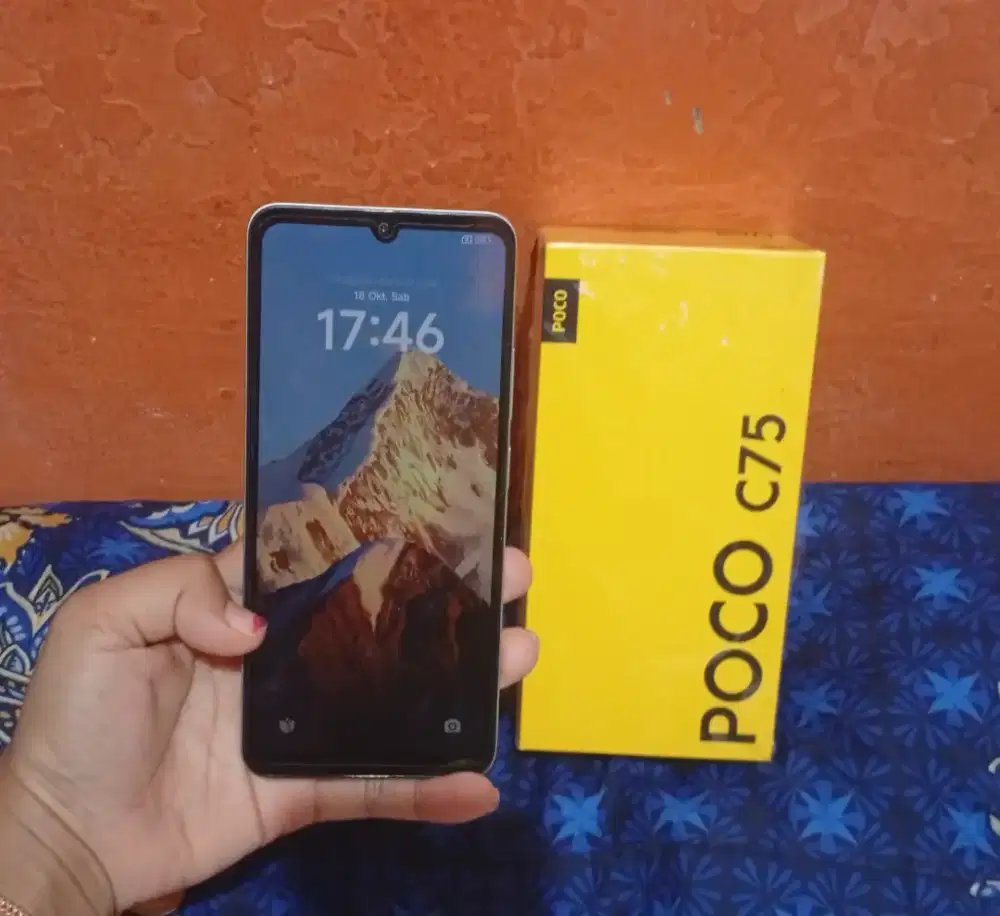 Poco c75 NFC ram 6+6/128 fullset ori!