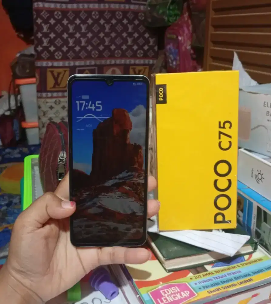 Poco c75 NFC ram 6+6/128 fullset mulus ori!.