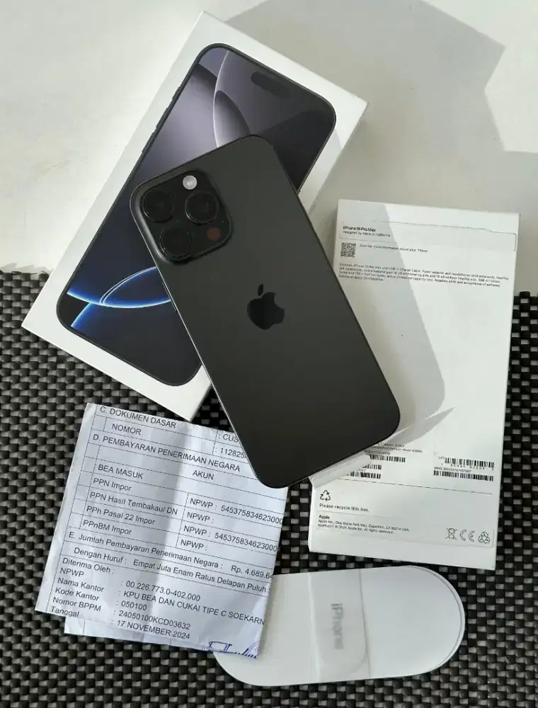 Iphone 16 Pro Max 512gb Black RESMI BC SETARA IBOX GARANSI ON Malang