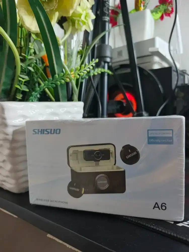 Mic Hp SHISUO A6 Nirkabel Lavalier 2-in-1 Dengan Klip Magnetic
