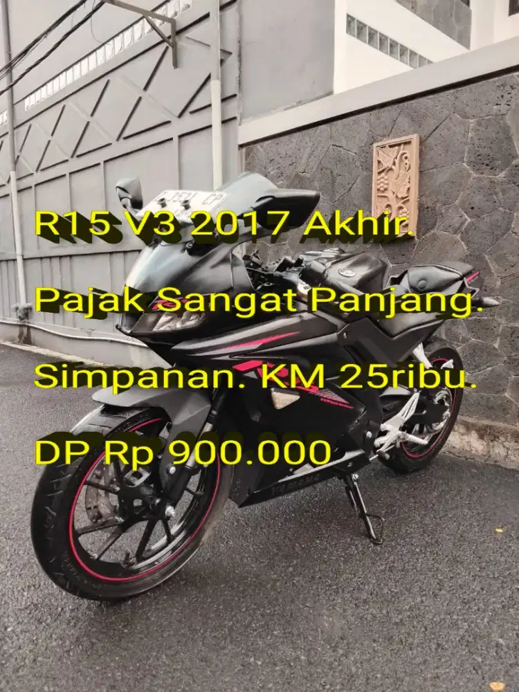 R15 V3 2017 Akhir. Pajak Panjang. KM Low.Standar.Ban OK.Cash/Kredit/TT