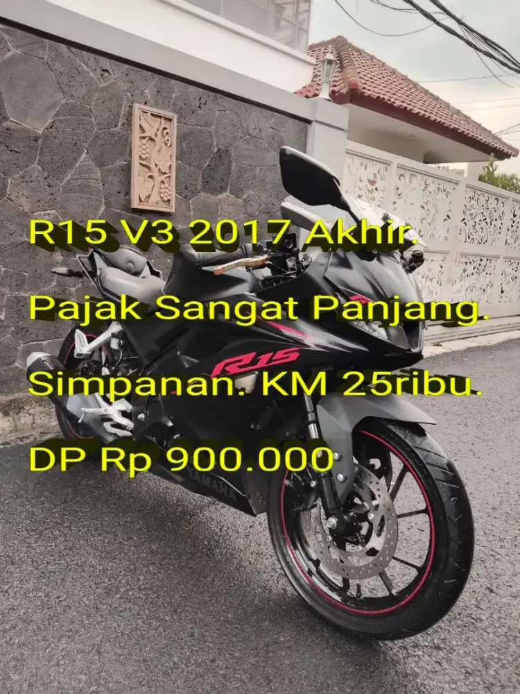 R15 V3 2017 Akhir. Pajak Panjang. KM Low.Standar.Ban OK.Cash/Kredit/TT