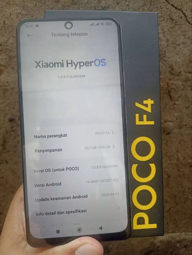 Jual POCO F4 8/256 GB Fullset Garansi Resmi