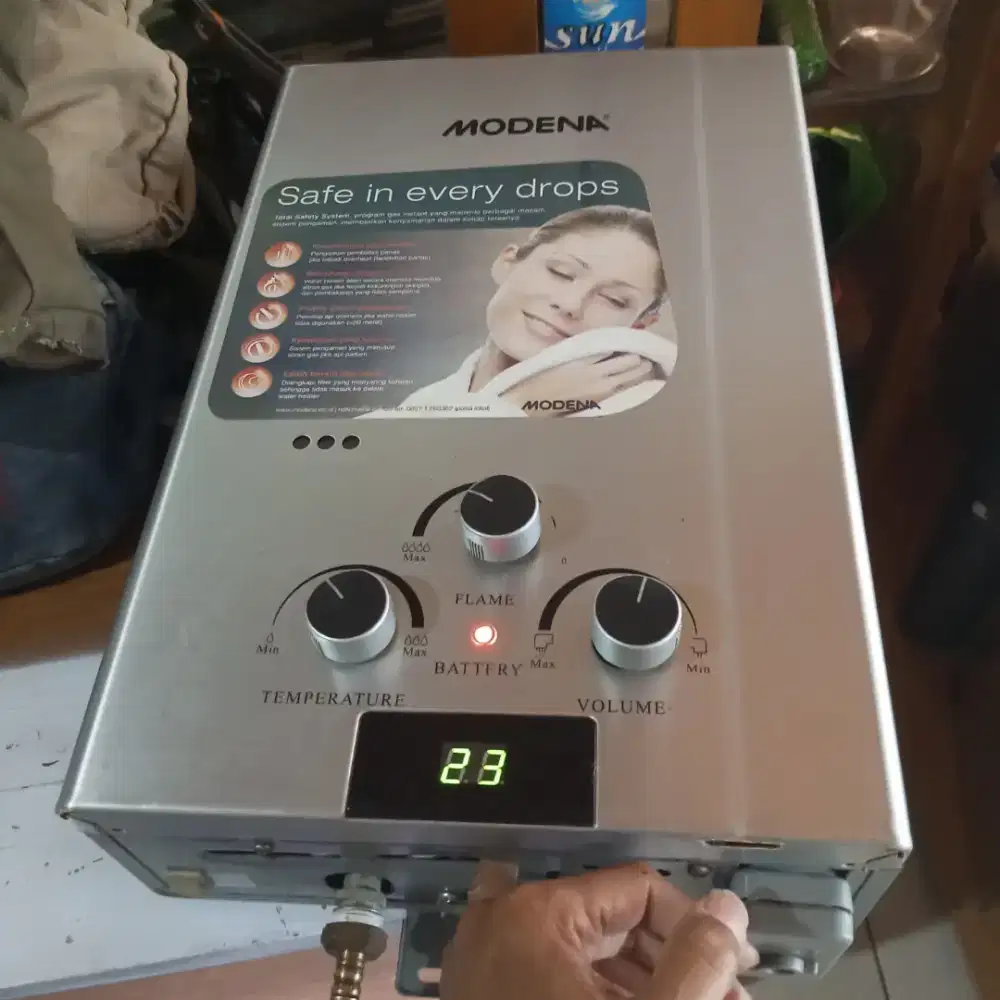 Water heater Modena gas bekas