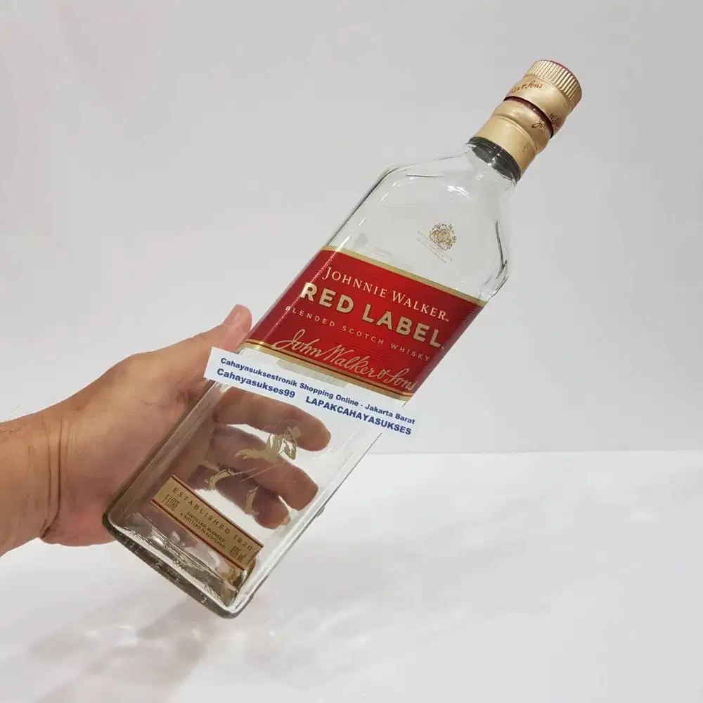 Botol Kosong Bekas Minuman Import JeWe Label Merah1000ml Koleksi Antik