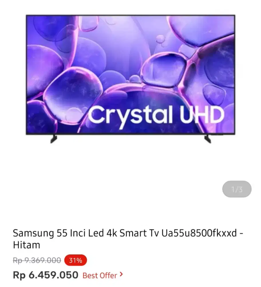 SAMSUNG SMART TV 4K 55 INCI