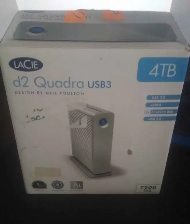 Harddisk External lacie d2 quadra 4tb garansi off