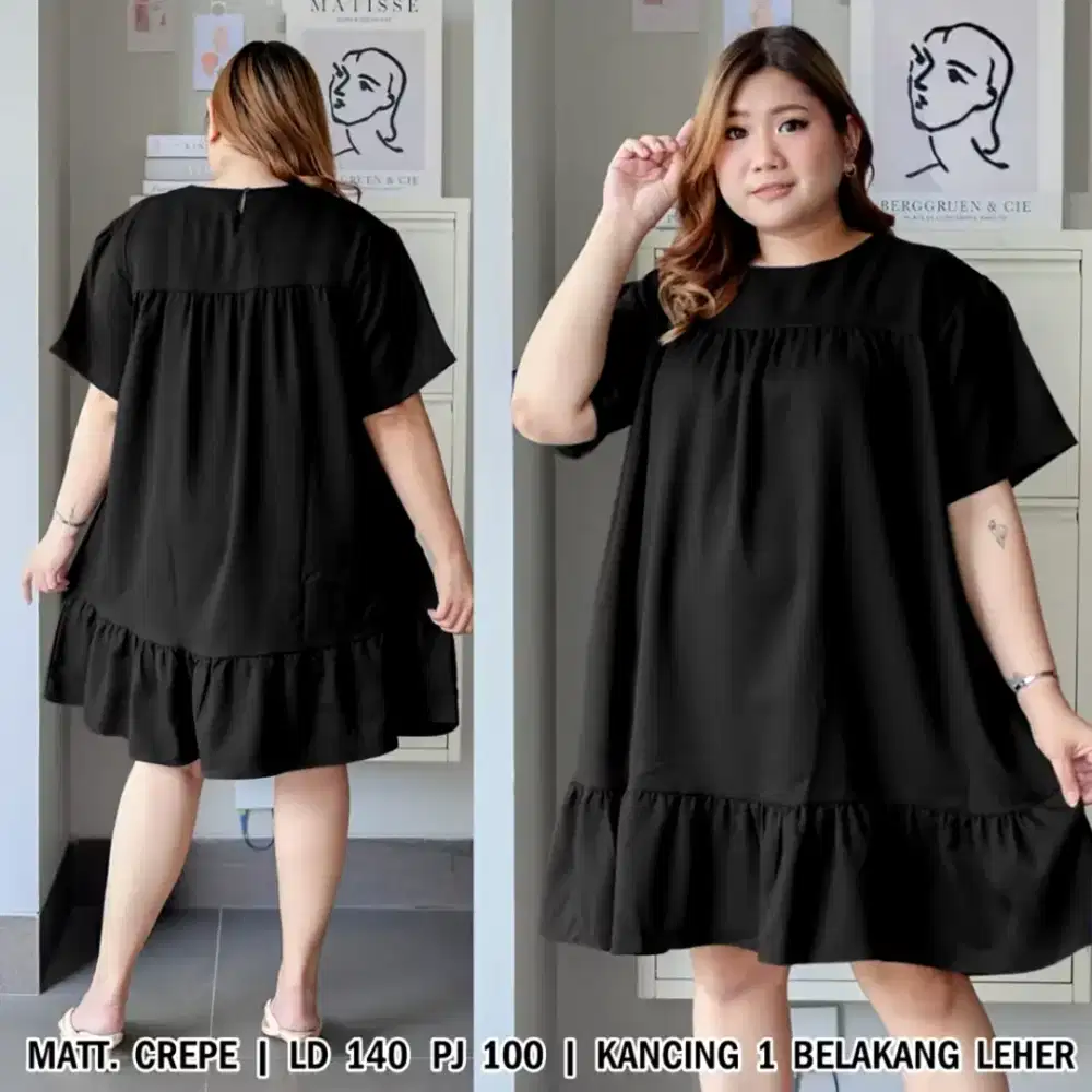 Preloved Dress Jumbo Big size 100kg+ bisa buat bumil