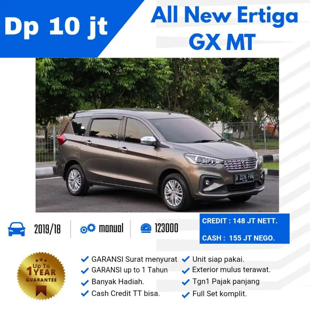 All New Ertiga GX MT. istimewa.