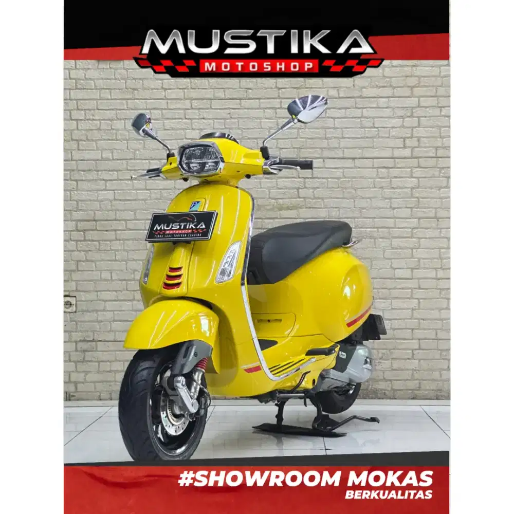 Perfect Condition!!Vespa Sprint S 150cc ABS 2022 Yellow Mulus-Mustika