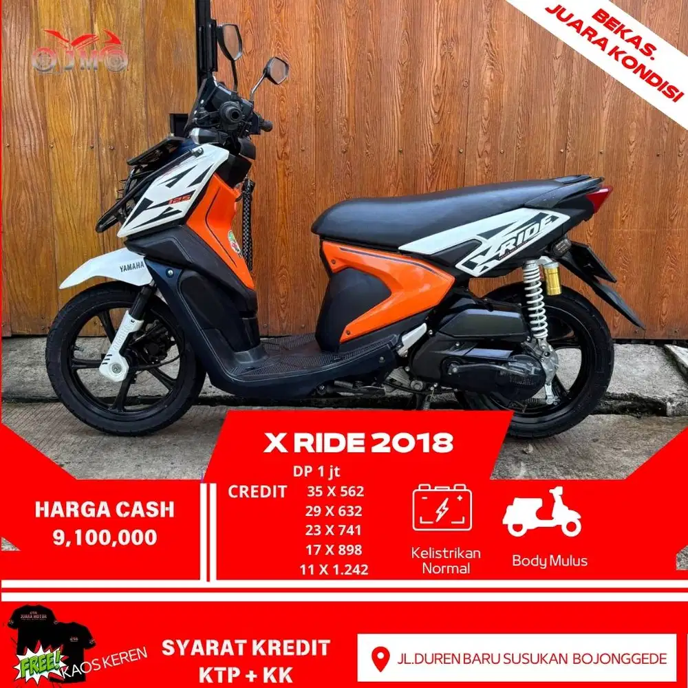 X RIDE 2018 SURAT LENGKAP TERMURAH