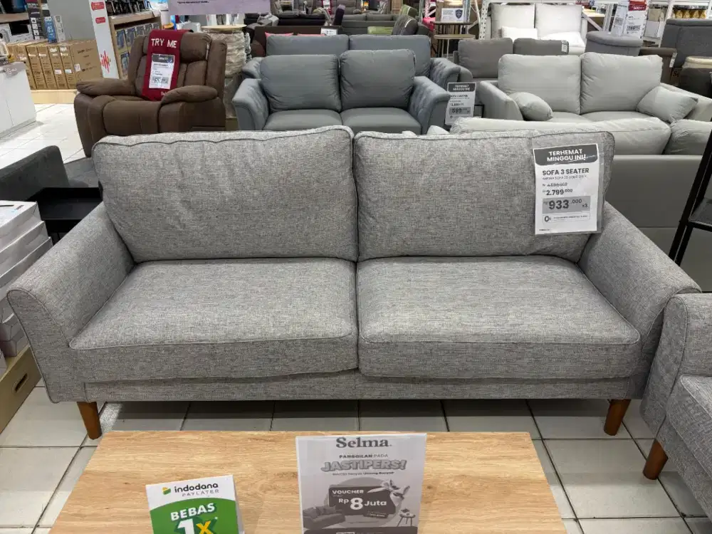 PROMO SOFA 3 SEATER UNDER 3 JUTA