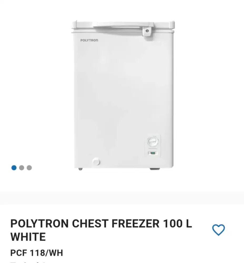 POLYTRON CHEST FREEZER 100L WHITE