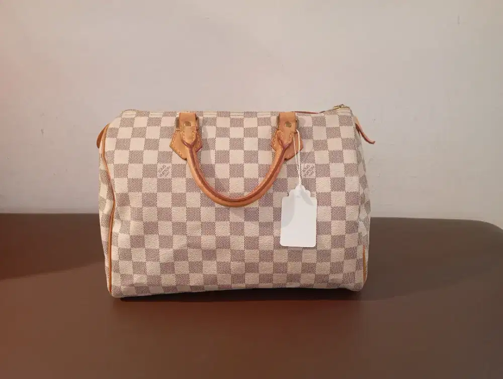 Dijual tas LV preloved damier azur Speedy 30cm