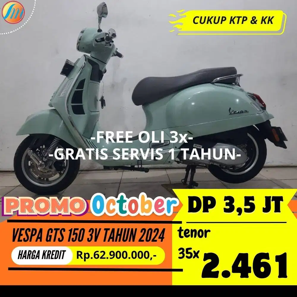 KREDIT VESPA GTS 150 3V 204 DP CUMA 3,5JUTA ANGSURAN TERJANGKAU