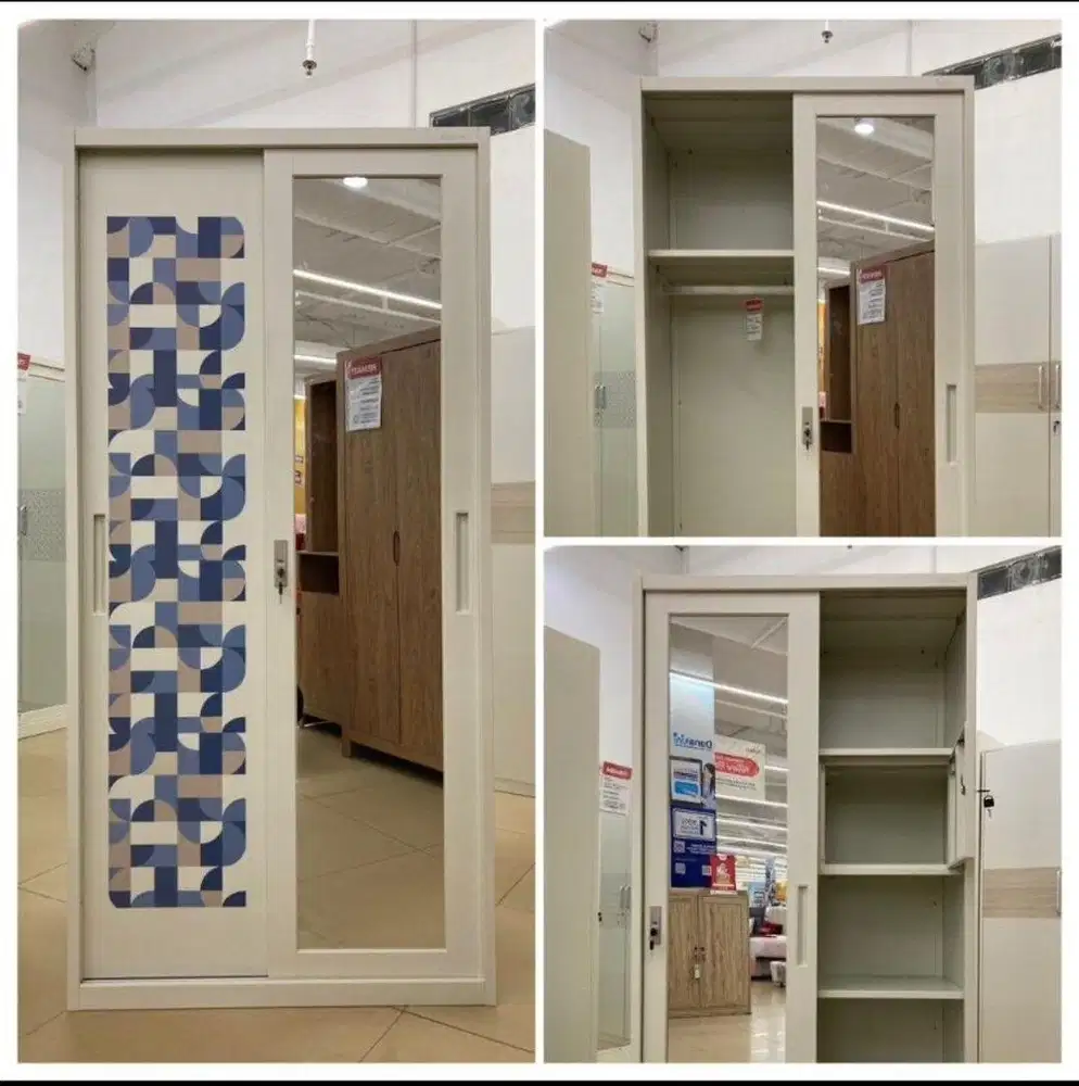 Lemari besi 2 pintu slide promo