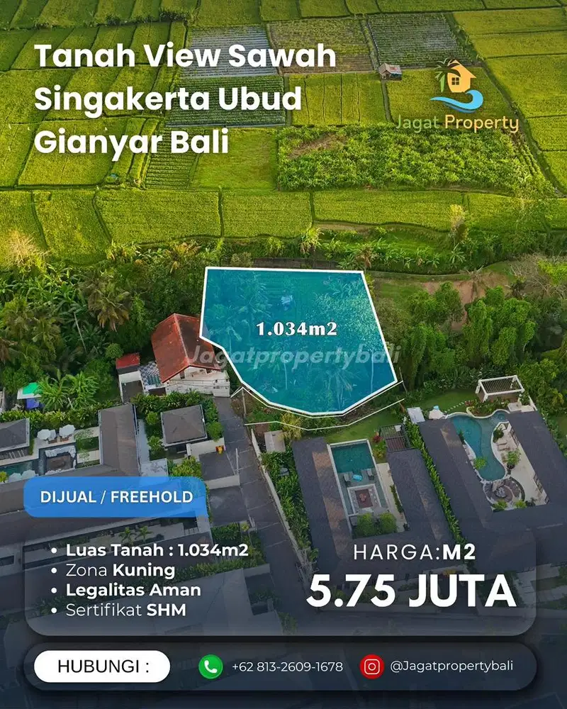 Dijual Tanah Berlokasi Singakerta Ubud Gianyar Bali